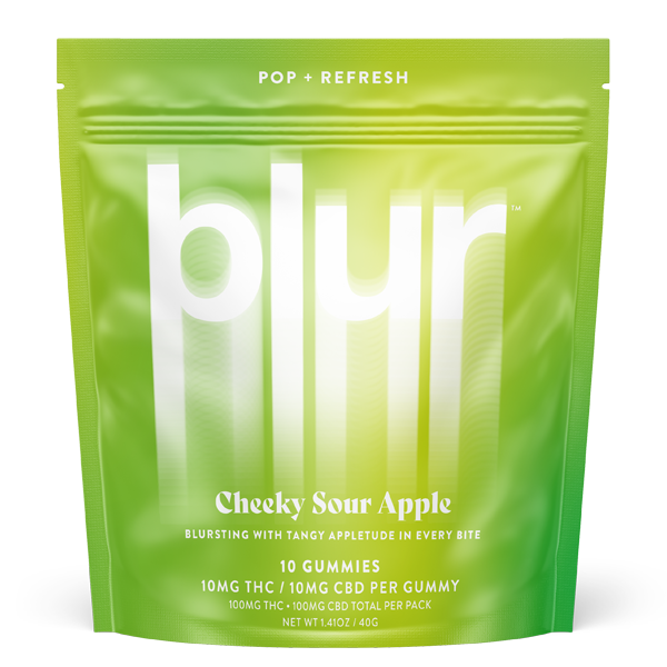 blur cheeky sour apple cannabis gummies